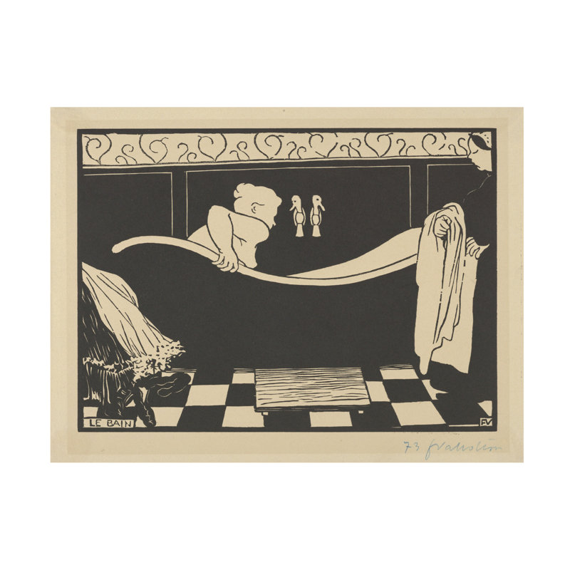 Art sur toile, "Felix", "The Bath", Felix, H 24 po x l 32 po
