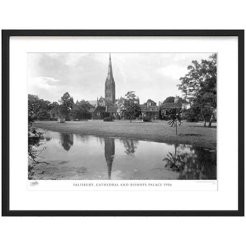 Salisbury, Cathedral And Bishops Palace 1906 - Single Picture Frame Print, 45cm H x 60cm W x 2.3cm D