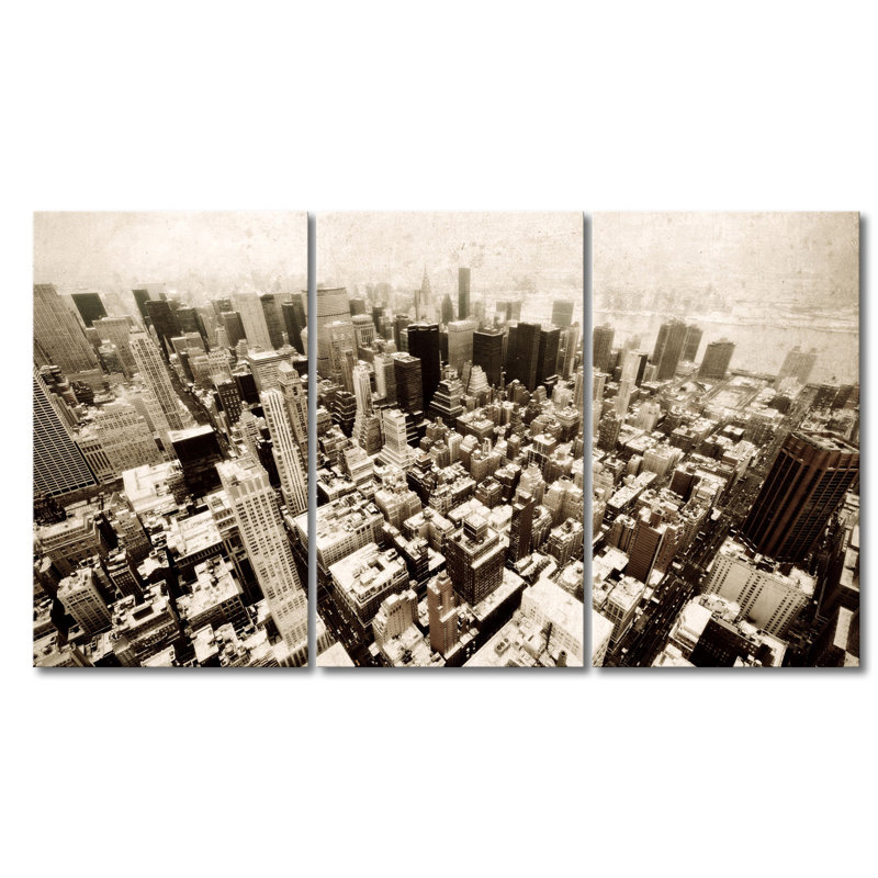 3 Piece No Frame Print on Canvas