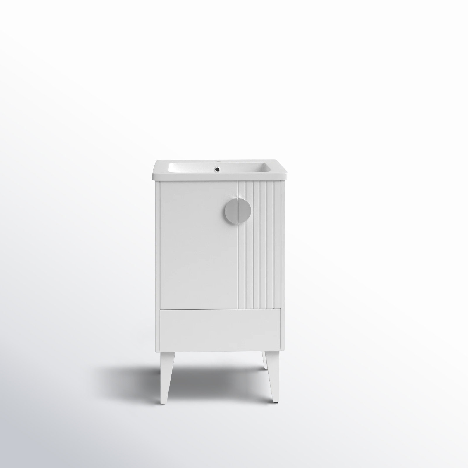 Saimah 20'' Single Bathroom Vanity, White Matte, Polished Chrome