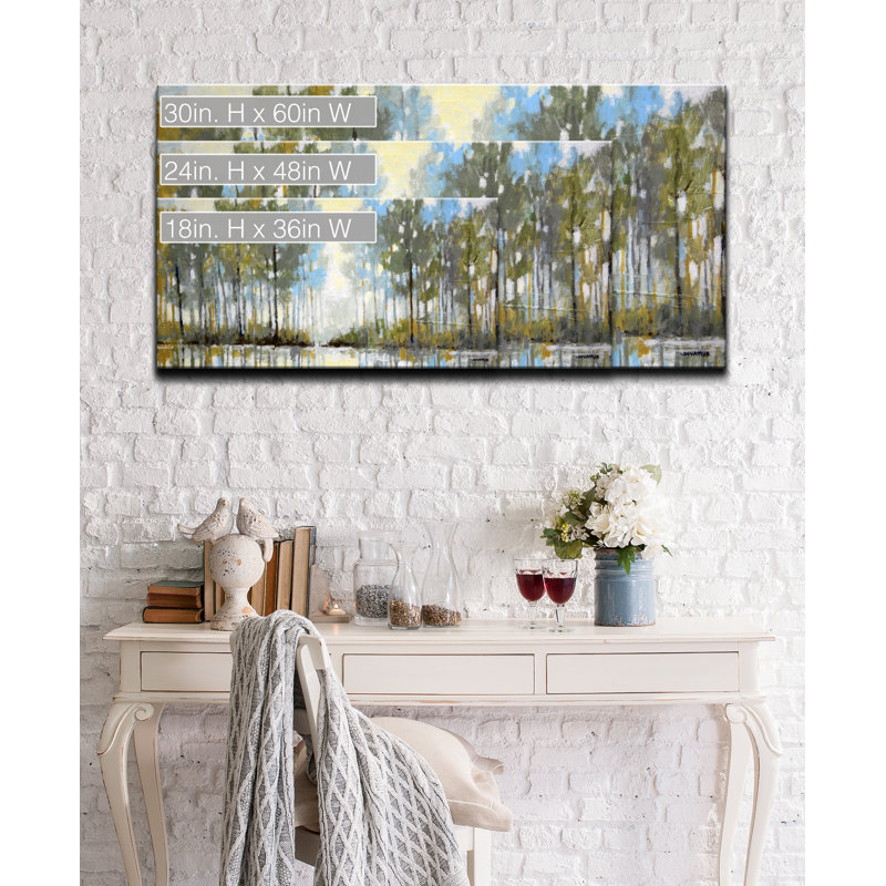 «Lakeside View III», ensemble de 3 reproductions d'art sur toiles tendues