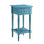 Table de bout avec tiroir et pieds en bois massif Mayall-640287588