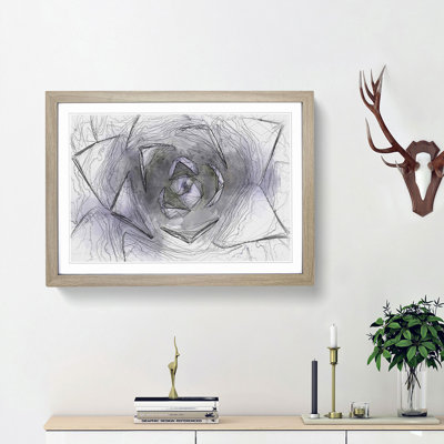 Lilac Succulent Plant in Abstract - Picture Frame Graphic Art Print