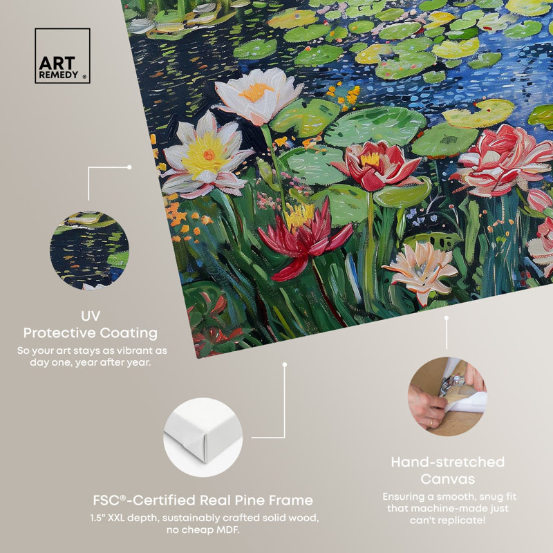 Impressionist Pond 16" x 20" Canvas Wall Art