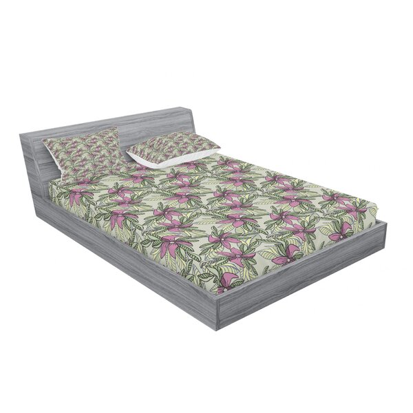 Bless International Microfiber Floral Sheet Set 