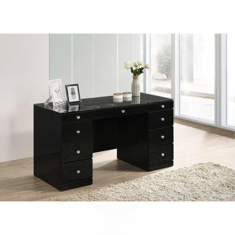 Meuble-lavabo 1 pièce 1 pièce Glam, Noir