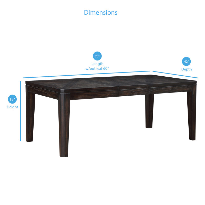 Cianciulli Gatling Extendable Dining Set, 7 Pieces: Table, 6 Chairs