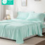 4 pièces pour grand lit, 100% molleton, douillet, doux, boulochage, lavable à la machine, drap plat, taies d'oreiller ajustées, matelas moelleux de 16 po et 2 taies d'oreiller