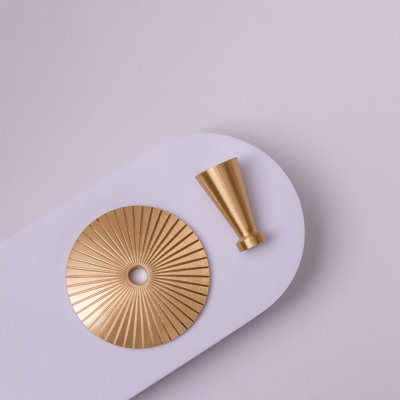 Redefine Hardware Brass Sunburst Brass Backplate And Knob