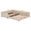 Upholstered Platform Bed, Mother & Child Bed-1015413539
