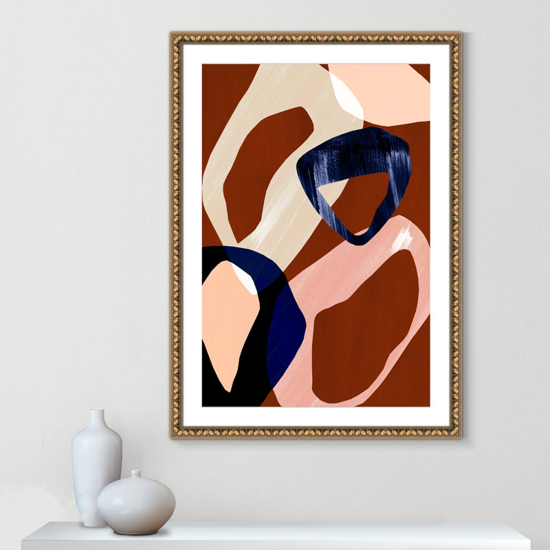 Loop I Print par Violets Print House, Framed Canvas, Gold Floater, L 19,5 po x H 25,5 po