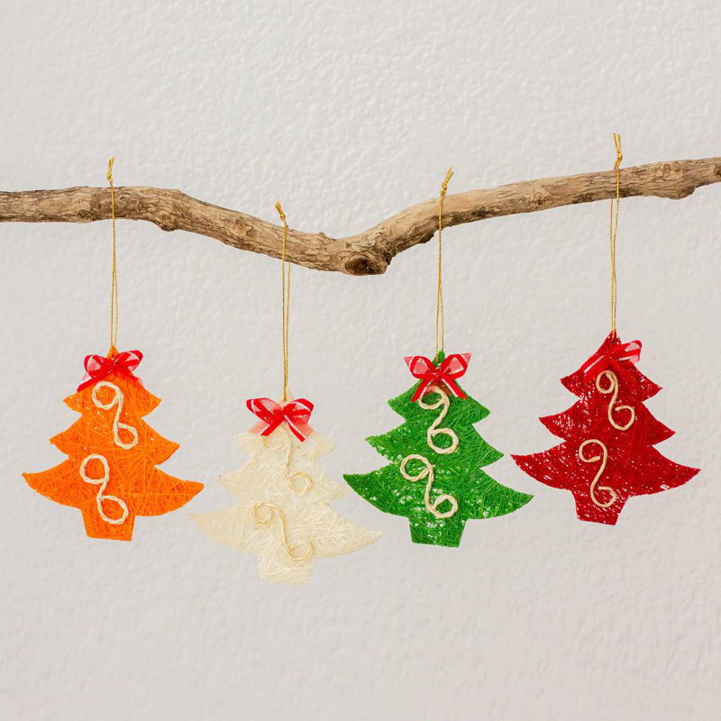 Merry Trees Natural Fiber Christmas Ornaments