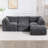 Compression Sectionals, Chenille Deep Seat Modern Sofa For Home