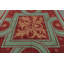 Antique French Art Deco Rug In Red And Blue With Floral Medallion- Rug & Kilim