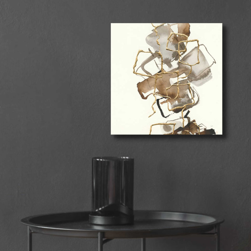 «Gold Squares I» par Chris Paschke, H 12 po x l 12 po x P 0,13 po