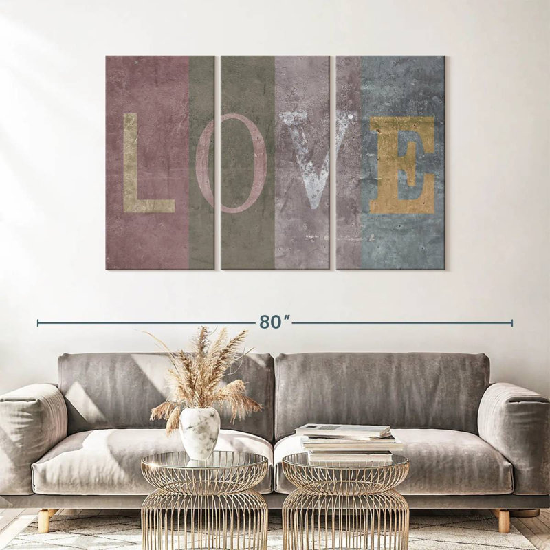 Impression sur toile, "Love sign", H 57 po x l 36 po x P 1,25 po