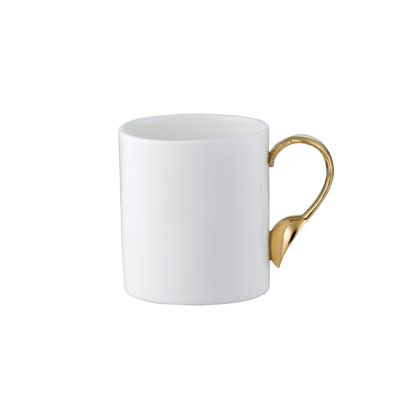 Cutlery Bone China Coffee Mug, Gold