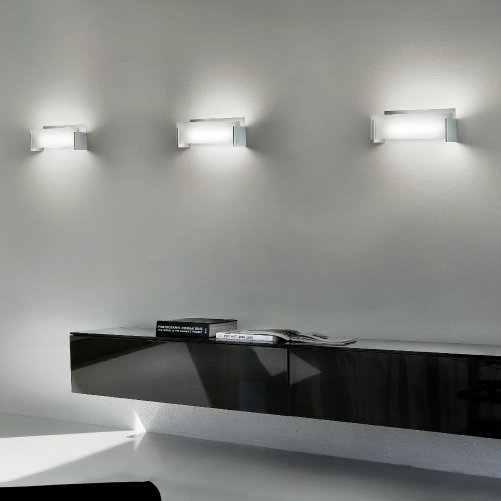 Nemesi Aluminium Flush Mounted Sconce, 5.7" H x 15.8" W x 3.9" D
