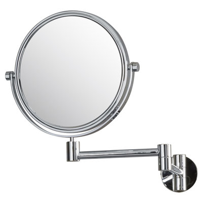 Wall mounted magnifying make-up mirror. 5x's mag & normal 