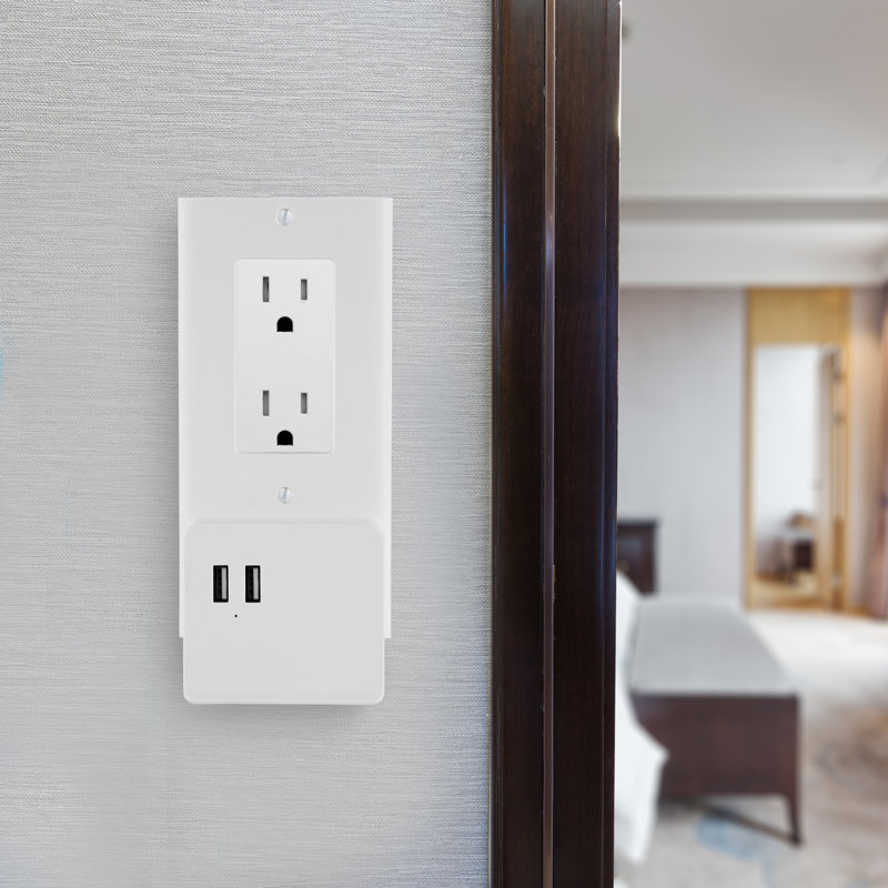 Plaque murale prise murale Snap-on USB