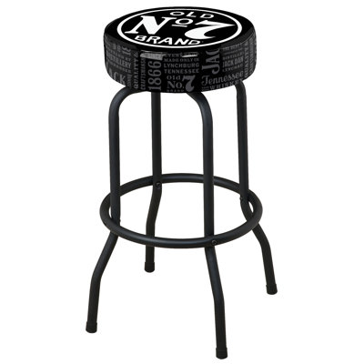 Swivel Upholstered Counter Stool with Metal Frame