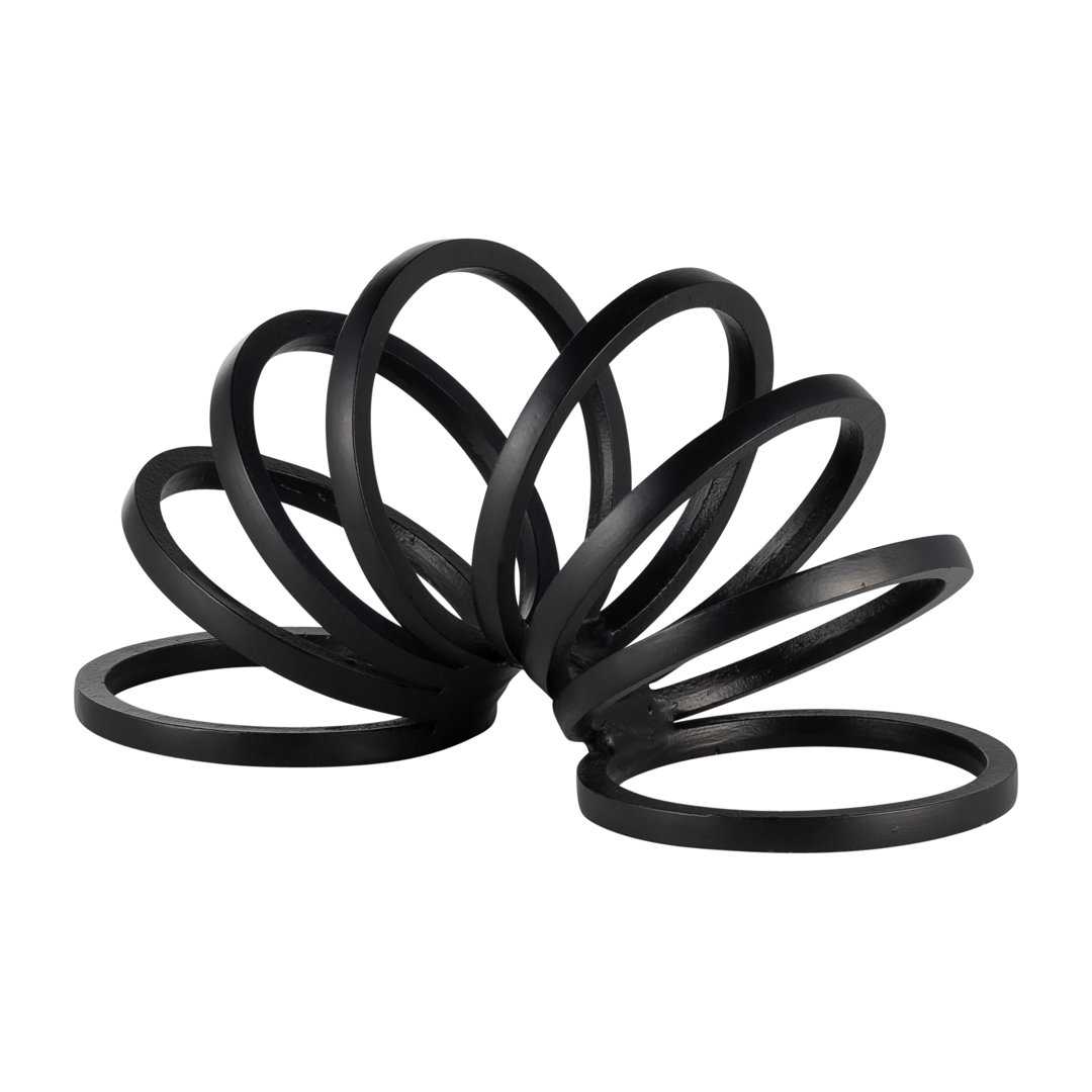 Modern Metal Slinky Ring Decorative Sculpture - 11" x 5" x 6"