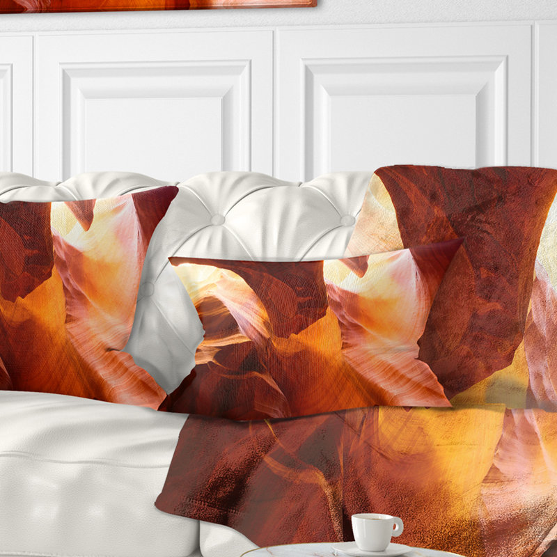 Housse et insert de coussin carré Landscape Antelope Canyon