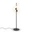 Lampe sur pied moderne à quatre lumières en verre sphérique