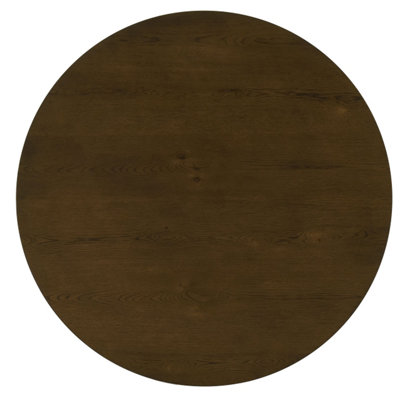 Andre Round Counter-Height Table with Open Shelf Base, Brown Wood, 48 Inch