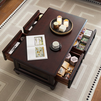 American style retro storage coffee table