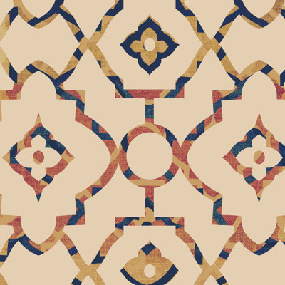 Morocco Tile II by Ricki Mountain - Wrapped Canvas Print