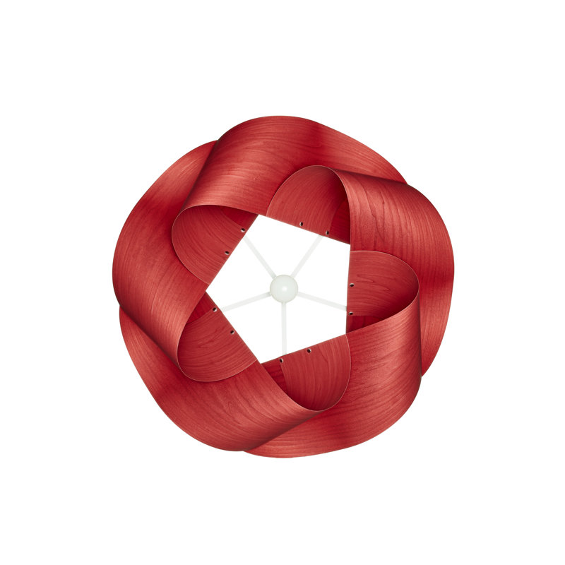 Swirl 1 - Light Pendant, Red, Matte Black, E26