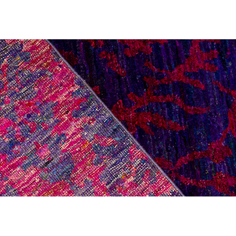 Hand-Knotted High-Quality Blue and Red Area Rug