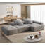 Canapé modulaire surdimensionné moderne avec repose-pieds, siège, chaise longue et accoudoirs, coussin moelleux et ensemble de bricolage, aucun assemblage requis-390960194