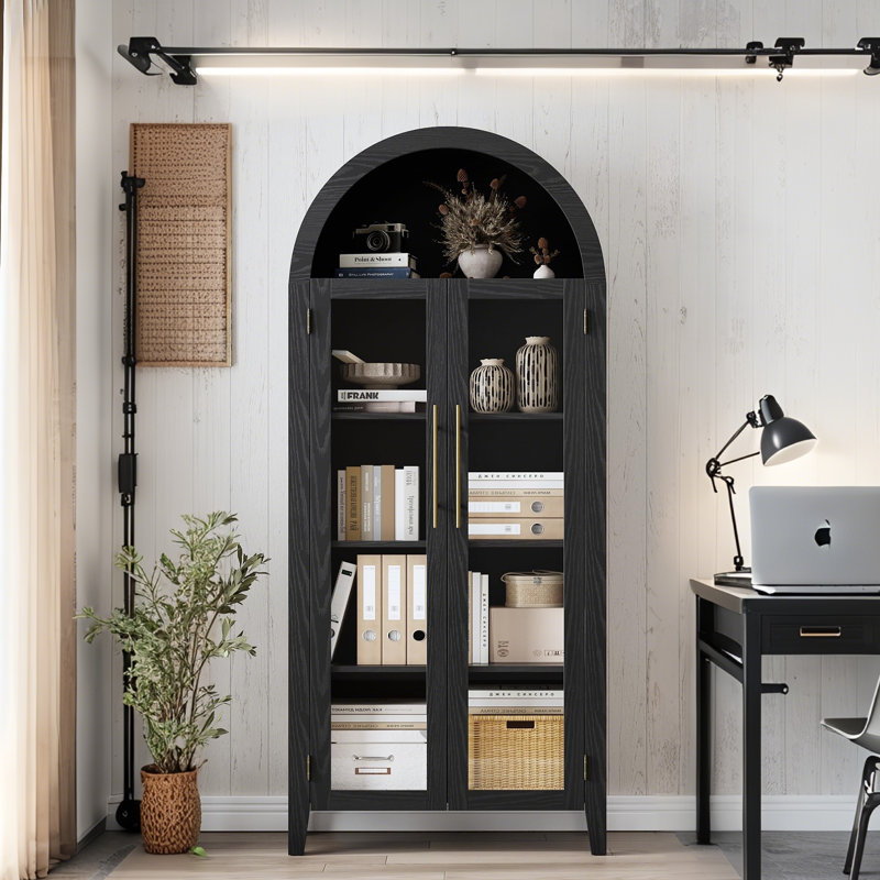 160.5cm H x 80cm W Standard Bookcase, Black