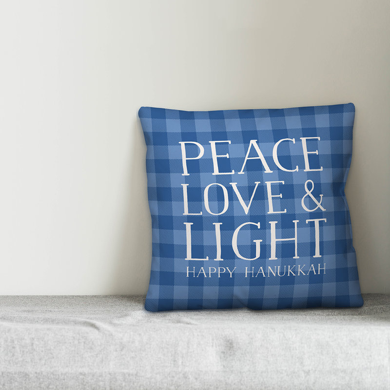  Housse de coussin Peace Love Light, 16 po x 1 po