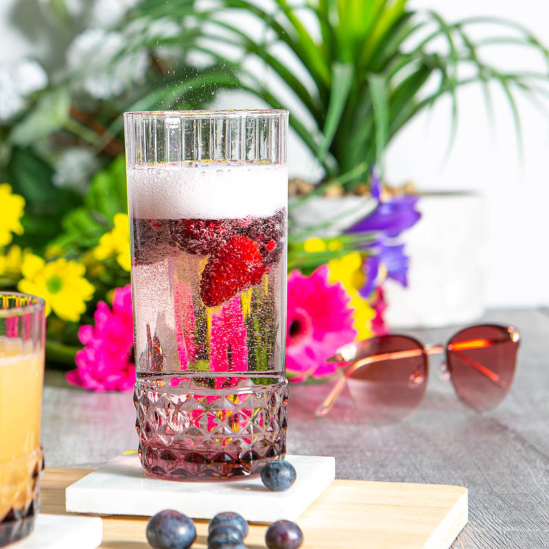 America '20s Large Glassware Set - 370ml, 490ml - 12pc, Pink