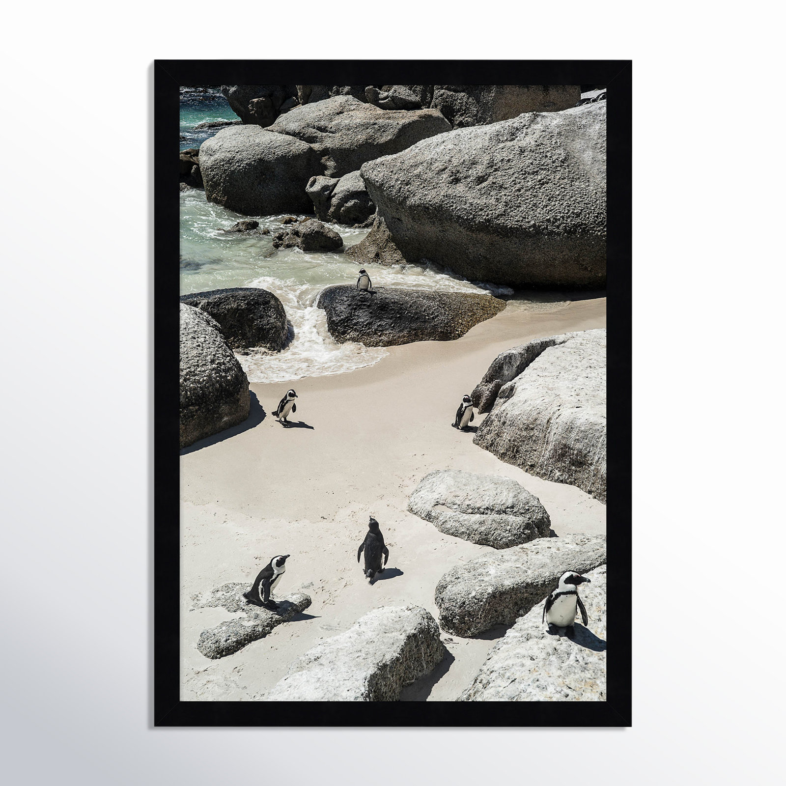 Chilling At the Beach No 2 by Shot by Clint Wood Framed Wall Art Print, Black, 21" H x 15" W