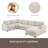 119" U-Shaped Sectional Sofa, 6 Seat Chenille Corner Couch Set With Cup Holders, Oversized Chaise Lounge, Irregular Corner, Deep And Wide Seat, Comfy Sofa For Living Room&Apartment-687631418