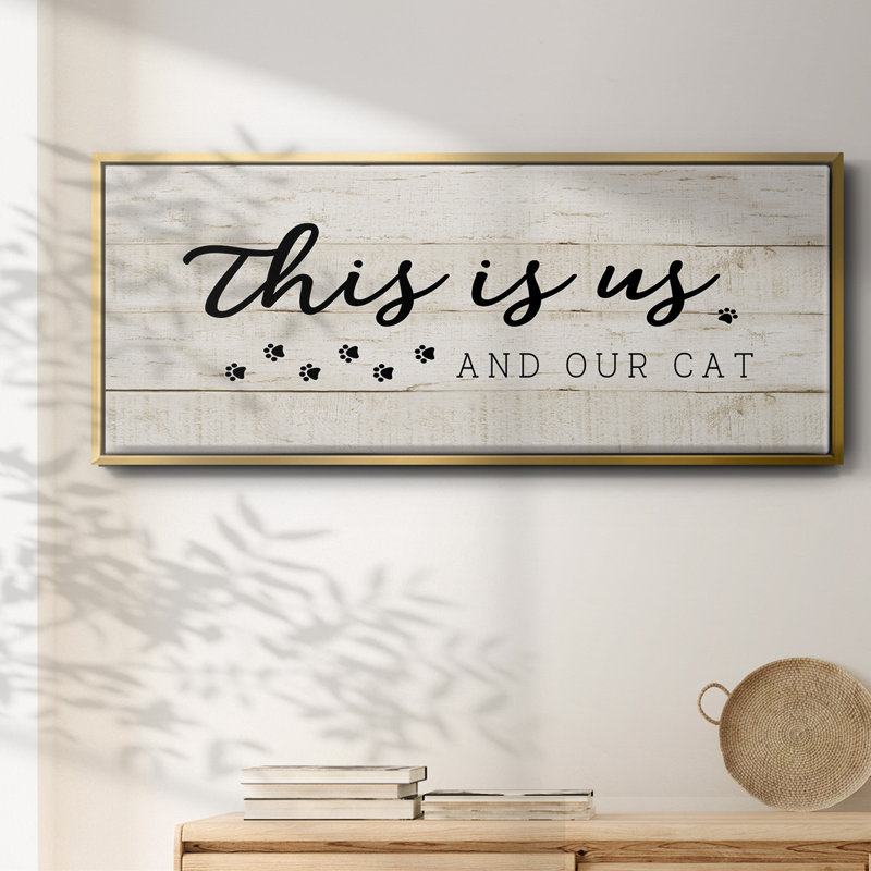 «Us and our Cat», toile encadrée, H 20 po x l 50 po
