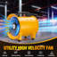 Ventilateur utilitaire haute vitesse iLIVING, extracteur de fumée, ventilateur portatif d'évacuation et de ventilation, ventilation avec 2720 pi³ / min, 3450 tr / min, jaune-93983370