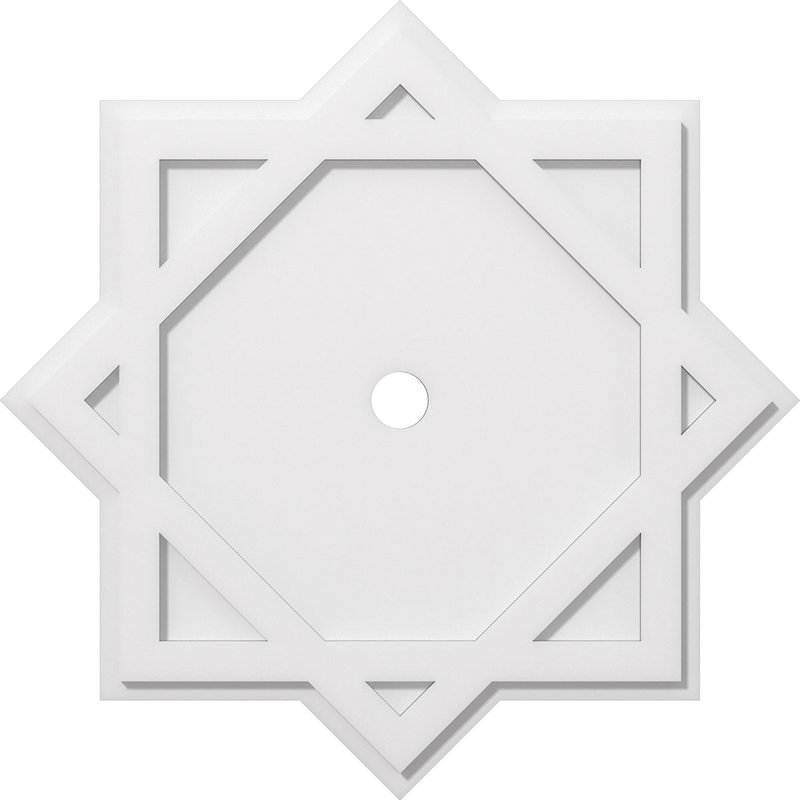 Médaillon de plafond contemporain 36 po x P 2 po x P 20 po x P 1 po Axel, 36" OD, 2" ID, One Piece