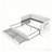 Twin Size Upholstery Daybed with Trundle Bed and Two Storage Drawers,Flat Arms with Pocket-1339366861