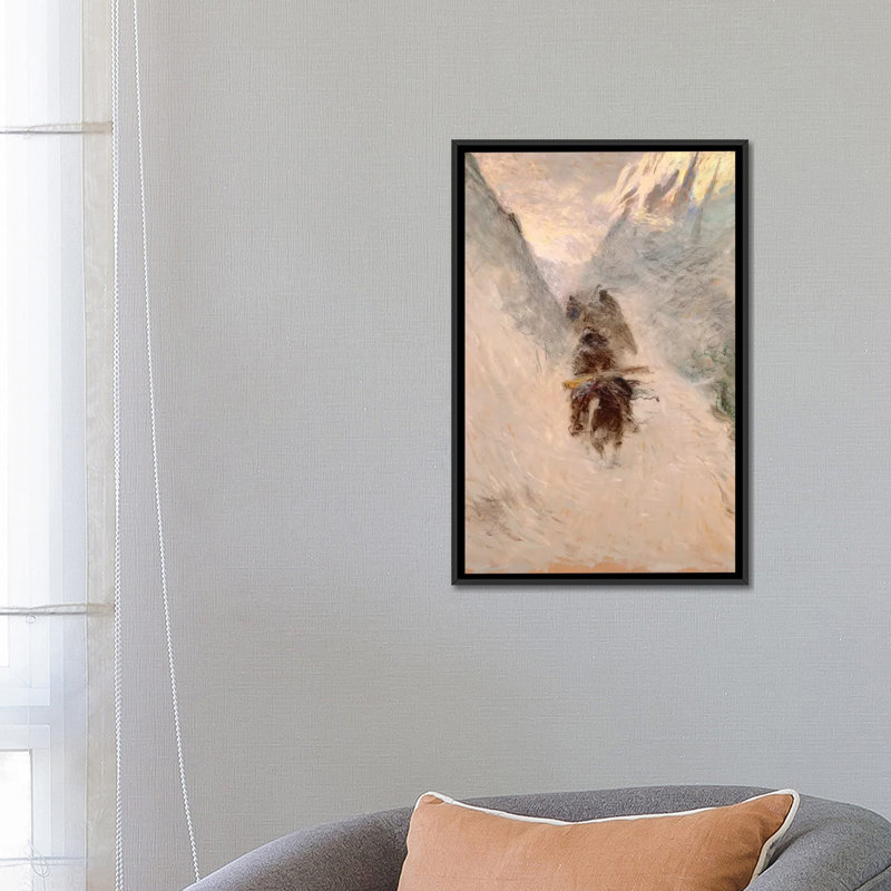 « mountain pass » par ernest chiriacka, impression sur toile tendue, H 26 po x l 18 po x P 1,5 po, Toile avec cadre noir
