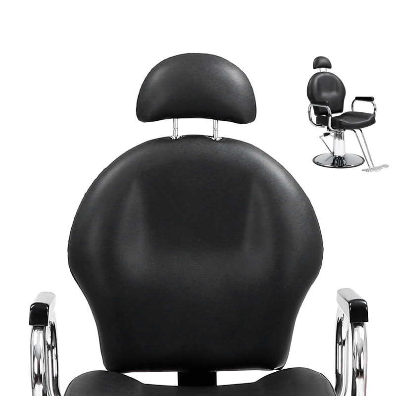Barber Chair - Fauteuil de salon inclinable robuste de 330 lb, réglable en hauteur, pivotant à 360 °, fauteuil de style inclinable pour salon de coiffure / spa / salon / home studio