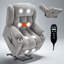 Fauteuil inclinable électrique Chenille avec massage par vibration 8 points et chauffage lombaire, ports USB et Type-C, porte-gobelets en acier inoxydable-1601812895