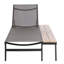 De 2 méridiennes confortables avec structure en aluminium et en grillage - Greyblack Lounge Rust - Structure et pièces en bois d'eucalyptus