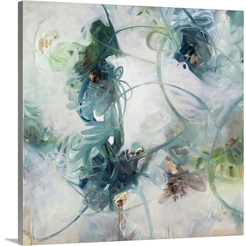 «Tangled Up in Blue», peinture sur toile, Toile tendue, H 12 po x l 12 po x P 1,25 po