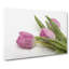 Lilac Tulip Flowers Painting - Wrapped Canvas-56658076