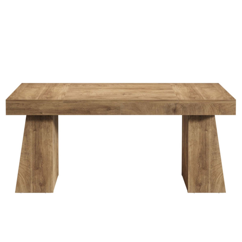Bureau de direction moderne en bois clair avec double piédestal, spacieux et élégant pour un usage domestique et professionnel (table seulement)
